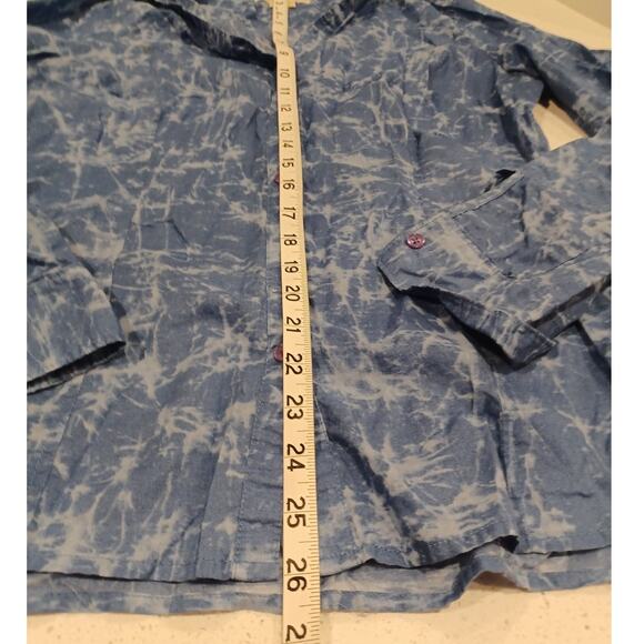 Beautiful MICHAEL KORS Women's button up long sleeve Blue Size 12 - Picture 3 of 5